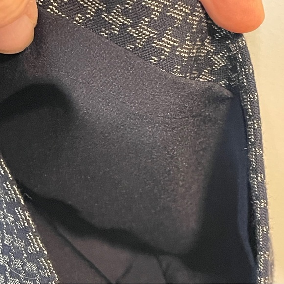 Talbots Navy Gray Houndstooth Chatham Ankle Pants 10 - Picture 4 of 7